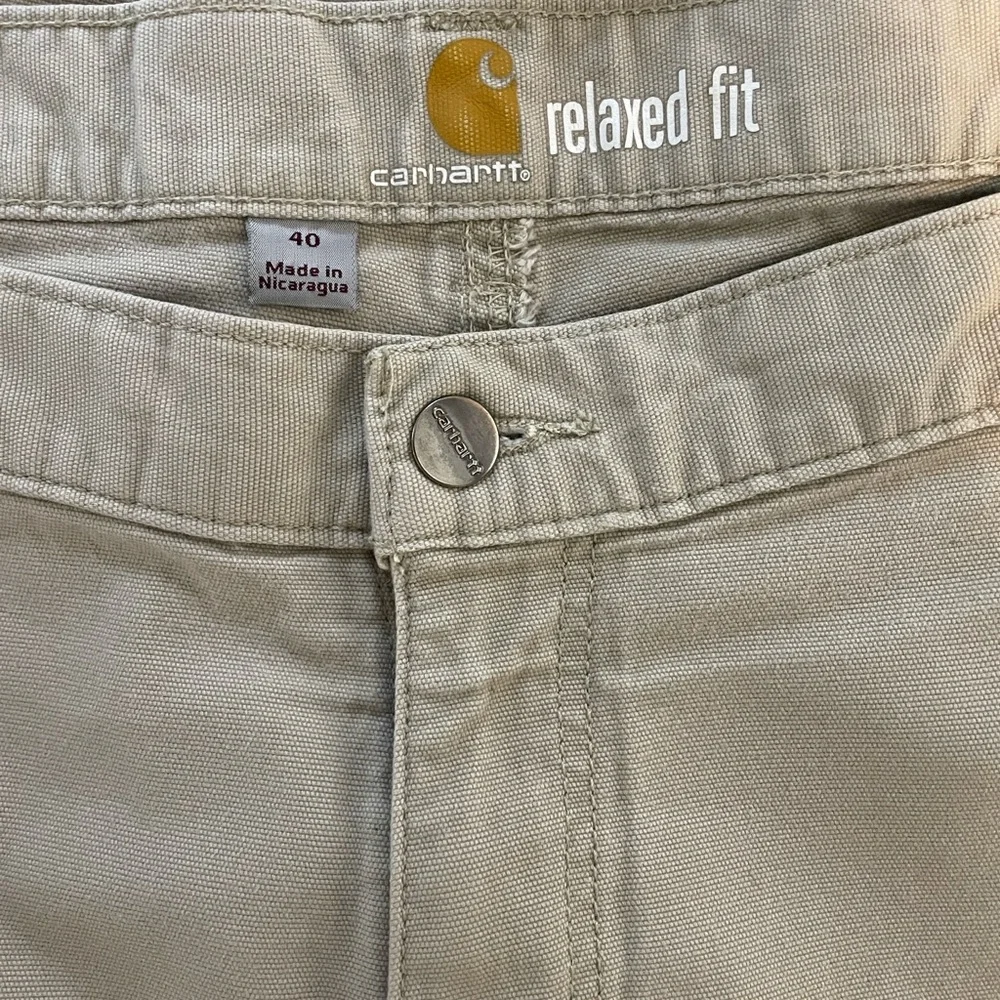 2 Pairs Carhartt Men's Rugged Flex Relaxed Fit Canvas Work Shorts Size 40